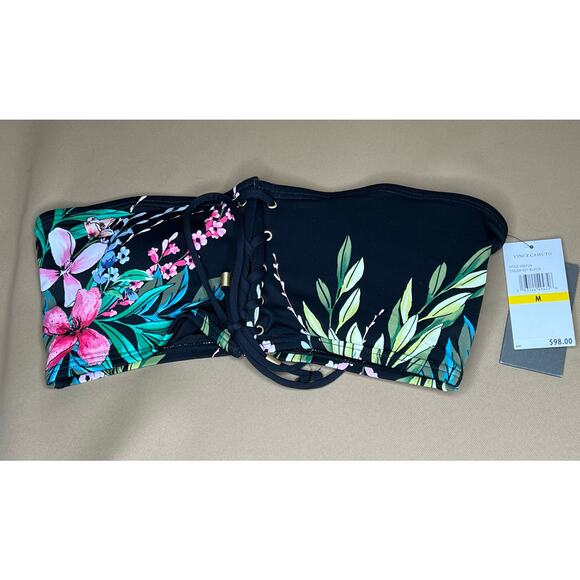 Vince Camuto Pacific Grove Front to Back Bandeau Bikini Top in Black M NWT - Picture 3 of 4